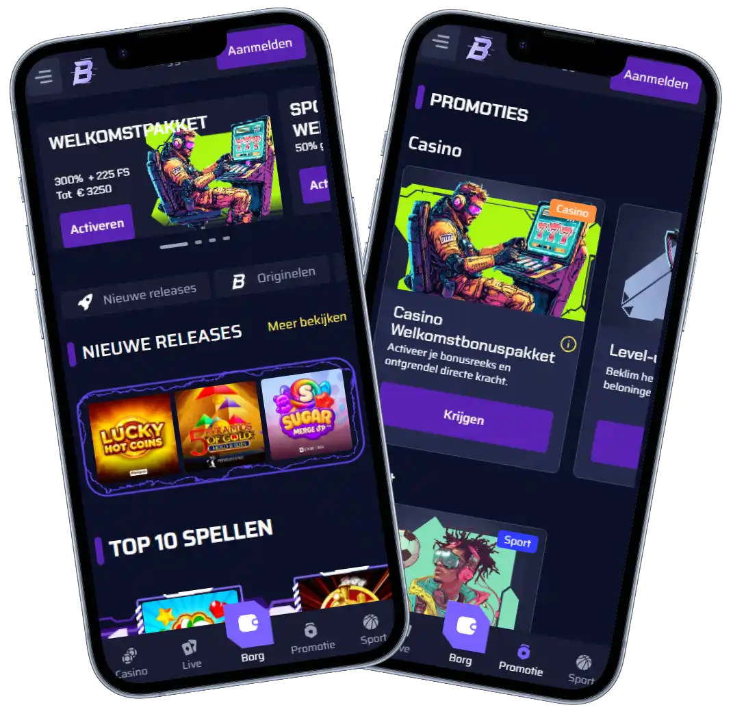 Betory mobiele interface